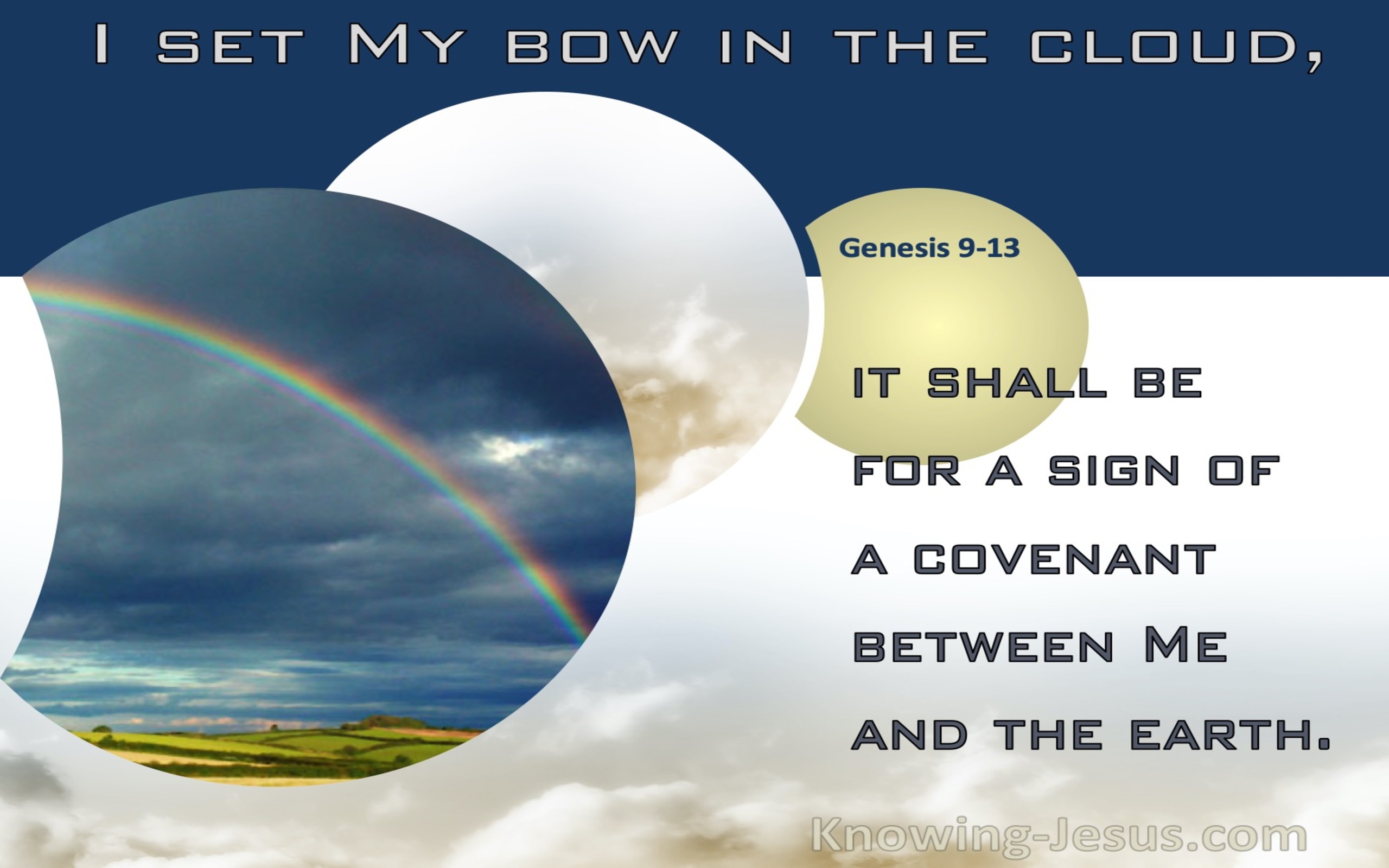 Genesis 9:13 I Set My Bow In The Clouds (navy)